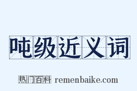 吨级近义词是什么意思的图片